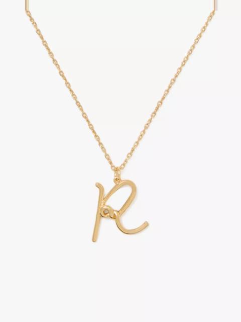 kate spade Initial Script R Pendant