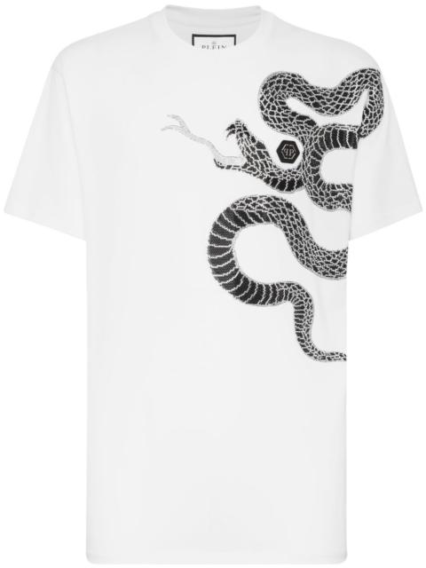 PHILIPP PLEIN snake-embellished T-shirt