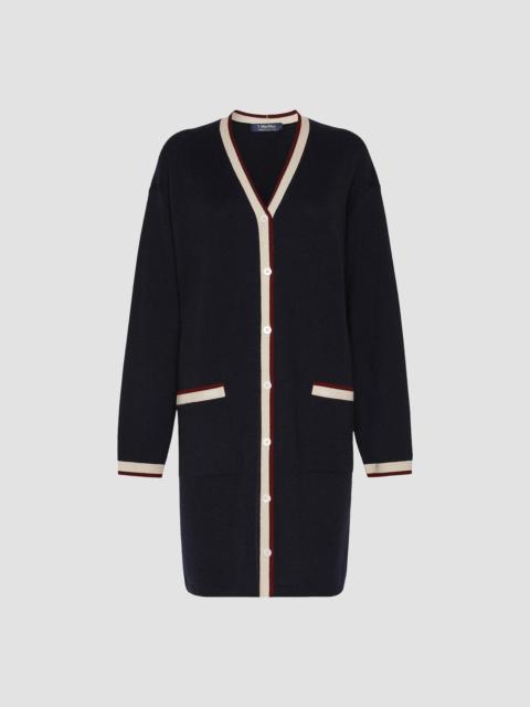 Max Mara Women's Long Wool Yarn Cardigan - Ultramarine