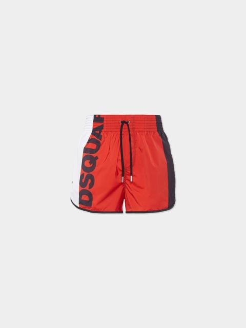 DSQUARED2 DSQUARED2 LOGO COLOUR-BLOCK MIDI SWIM BOXER