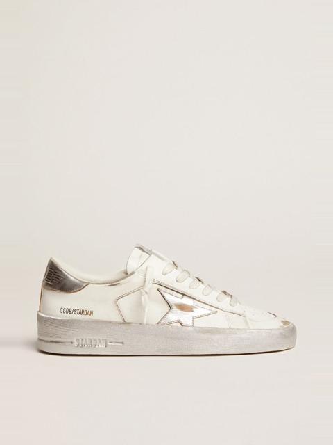 Stardan sneakers with silver metallic leather star and heel tab