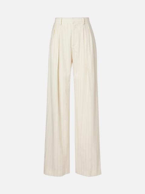 Ralph Lauren Striped high-rise wool wide-leg pants