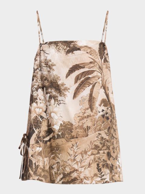 KOBI HALPERIN Gwen Sleeveless Botanical-Print Blouse