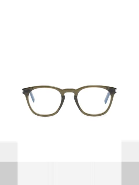 polished-effect round-frame glasses