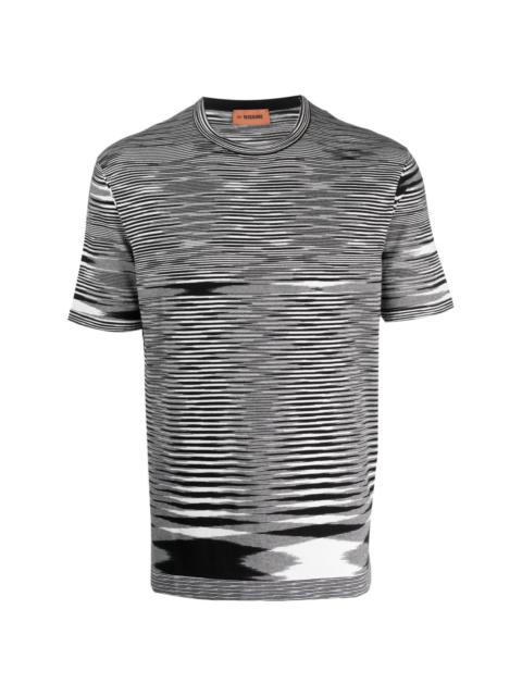 stripe-print short-sleeved T-shirt