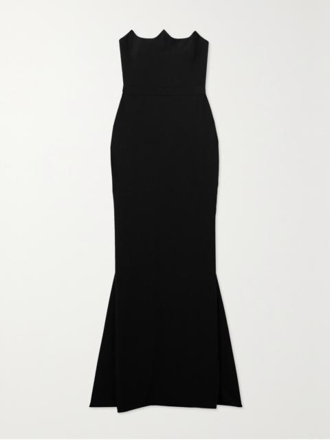 Alexander McQueen Strapless Crepe Gown