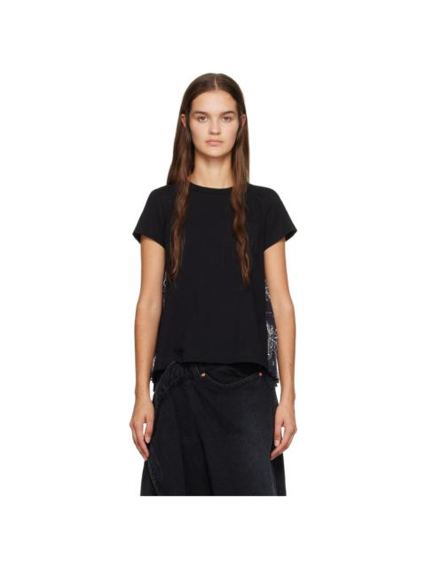 Black Pleated T-Shirt