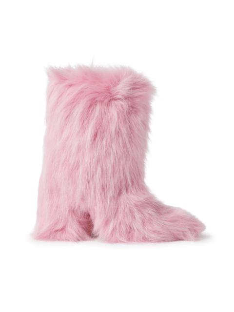 Faux fur ankle boots