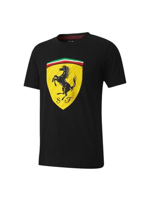 PUMA Ferrari Race Big Shieldtee+ Printing Short Sleeve Black 597956-02