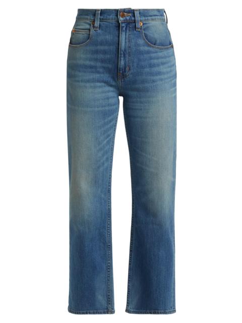 JAMIE HALLER Women's Kenickie Mid-Rise Ankle Jeans - Distressed Indigo
