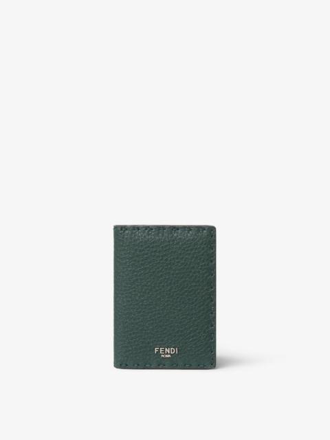 FENDI Card Holder Selleria Dark green Selleria card holder with 104 hand-sewn stitches
