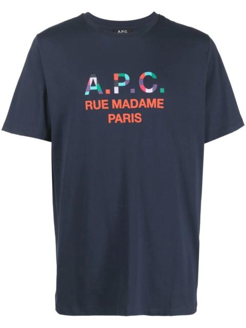 A.P.C. logo-print cotton T-shirt
