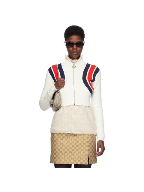 GUCCI White Striped Turtleneck