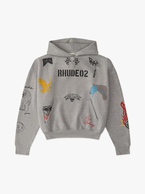 RHUDE SCRIBBLE HOODIE