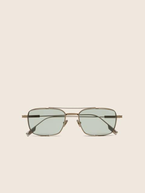 ZEGNA PALE GOLD TITANIUM SUNGLASSES