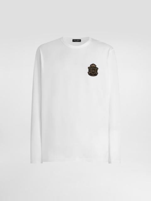 Dolce & Gabbana Cotton t-shirt with heraldic patch
