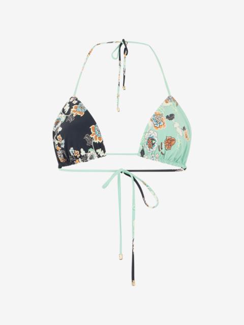 Roberto Cavalli Kimono Print Bikini Top