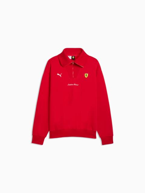 PUMA Scuderia Ferrari Men's Half-Zip Fleece Crew Sweatshirt