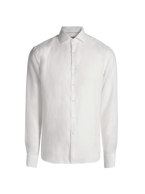 Canali Men's Linen Sport Shirt - White