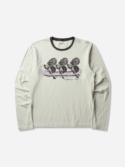 Kapital Men's 20/-Jersey Longsleeve T-Shirt ("A" Sheep) Gray