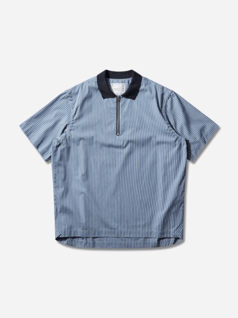 sacai Men's Poplin Pullover Shirt Blue Stripe