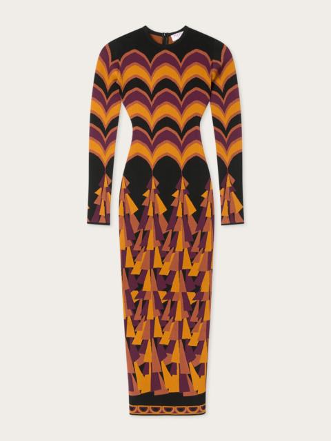 PUCCI BAIADERA PRINT JACQUARD DRESS