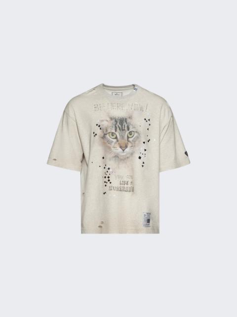 Maison MIHARAYASUHIRO Embellished Distressed Tee Grey