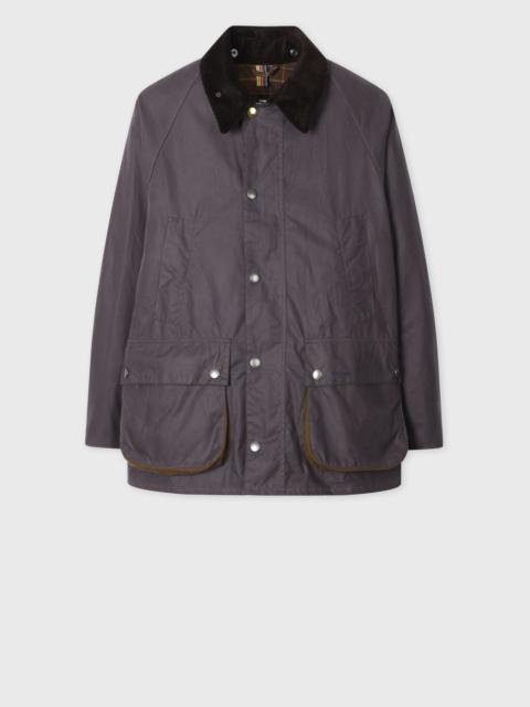Paul Smith Paul Smith loves Barbour - Grey Lilac Oversized Bedale Wax Jacket