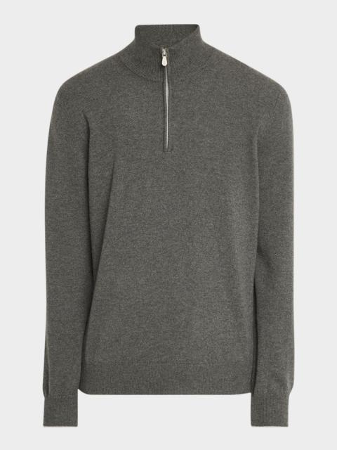 Brunello Cucinelli Men's Cashmere Quarter-Zip Sweater