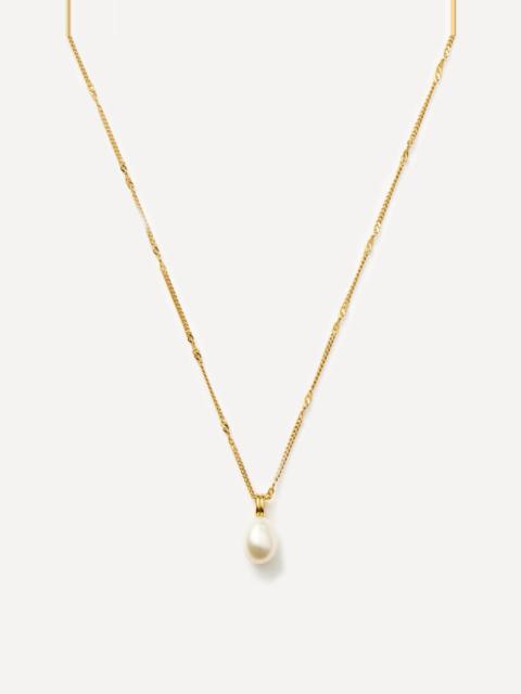 MISSOMA 18ct Gold-Plated Vermeil Silver Baroque Pearl Twisted Chain Pendant Necklace