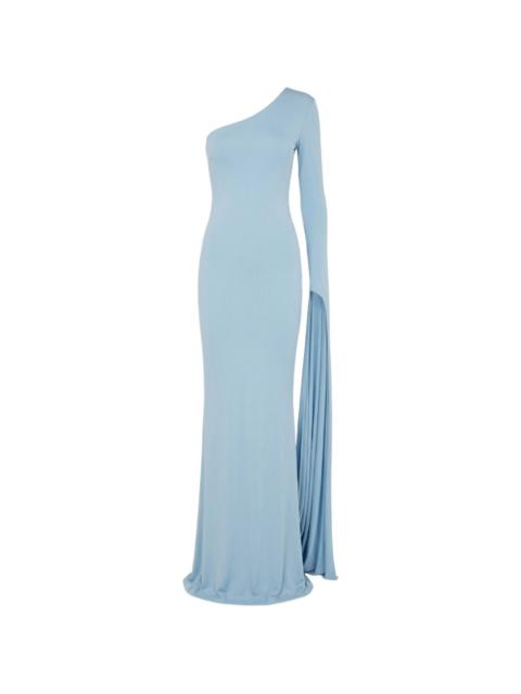 THE NEW ARRIVALS ILKYAZ OZEL Yuna one-shoulder draped-sleeve maxi dress