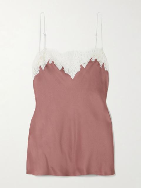 Stella McCartney Lace-trimmed satin camisole Pink