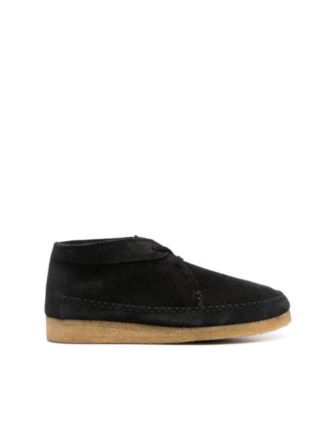 stitch-detail suede boots