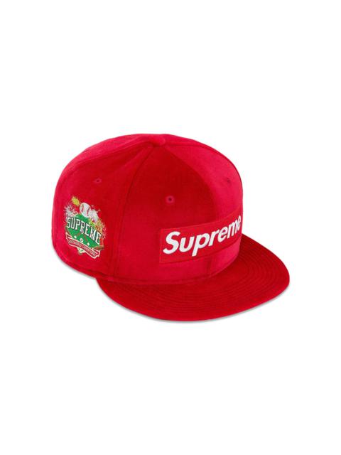 Supreme Velour Box Logo New Era 'Red'