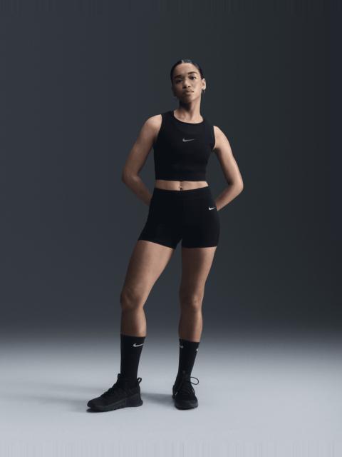 Women's Nike Pro Mid-Rise 3" Mesh-Paneled Shorts