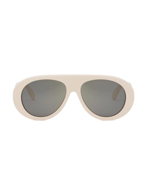 CELINE Men's Après Ski 55MM Pilot Sunglasses - Ivory