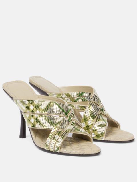 Burberry Cabana 90 Burberry Check mules