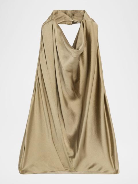 RAMY BROOK Libbie Silk Cowl-Neck Halter Top