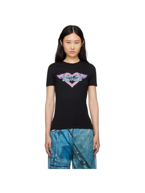 VERSACE JEANS COUTURE Black Crystal T-Shirt