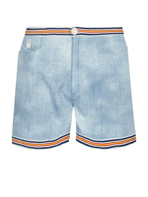 Vilebrequin Men Swim Trunks Vintage 1973 Printed Denim