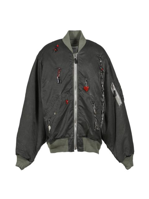 doublet KEY CHAIN DECORATED BOMBER JACKET / KHA