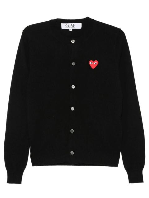 Comme des Garçons PLAY RED HEART CREWNECK WOOL CARDIGAN