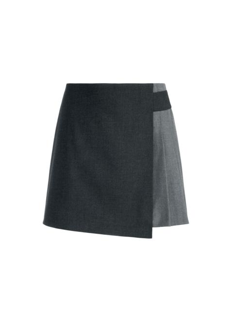 Alice + Olivia TONI ASYMMETRIC PLEATED SKIRT