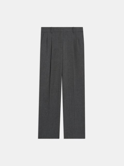 Theory Pleated Wide-Leg Pant in Soft Twill
