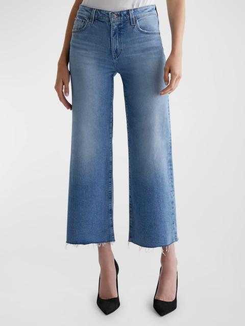AG Jeans Saige Mid-Rise Wide-Leg Crop Jeans