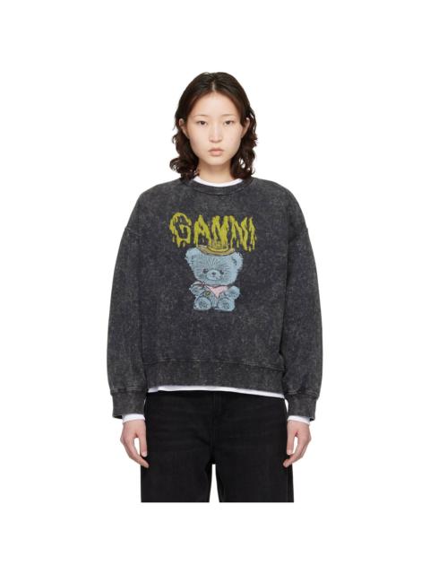 GANNI Gray Vintage Wash Sweatshirt