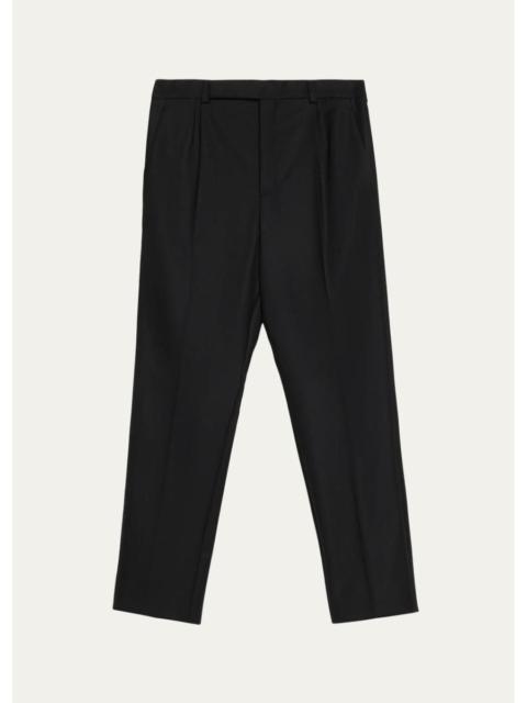 SAINT LAURENT Men's Pleated Wool Trousers
