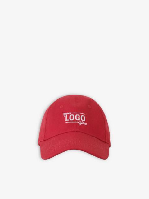 BALENCIAGA Your Logo Here Cap in Lacquer/white