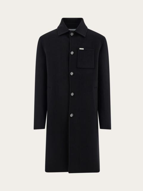FERRAGAMO Double-cashmere single-breasted coat