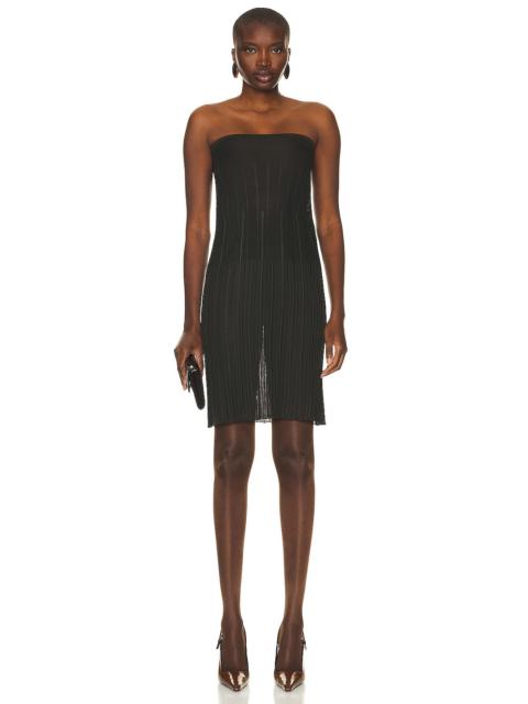 SAINT LAURENT Sheer Strapless Dress